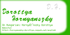 dorottya hornyanszky business card